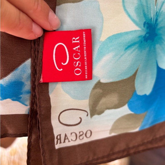 Oscar De La Renta Silk Floral Scarf - Picture 2 of 6